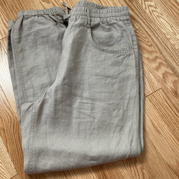 Zara NWT drawstring linen joggers with pockets - size Medium - Picture 6 of 6